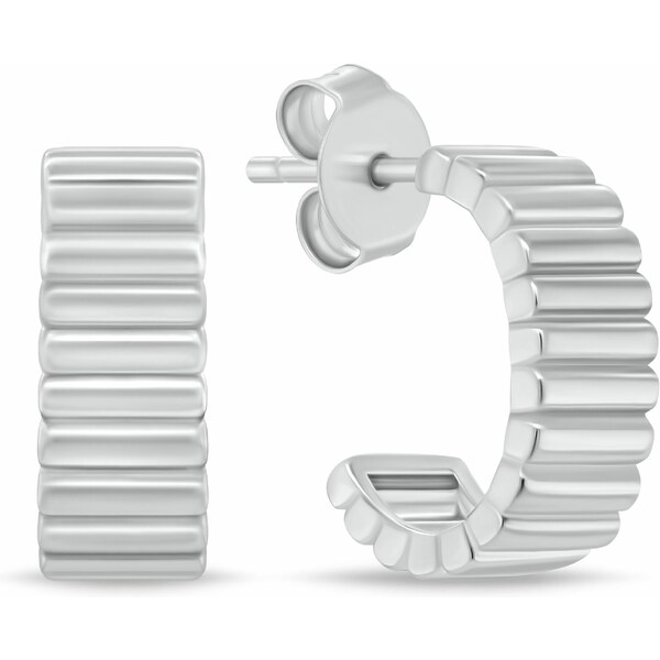 Brilio Silver Moderné strieborné kruhové náušnice EA1091W 66586256