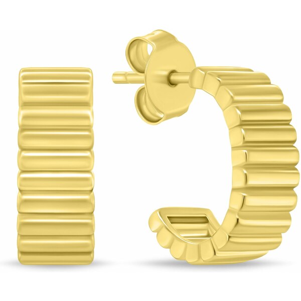 Brilio Silver Moderné pozlátené kruhové náušnice EA1091Y 66586111