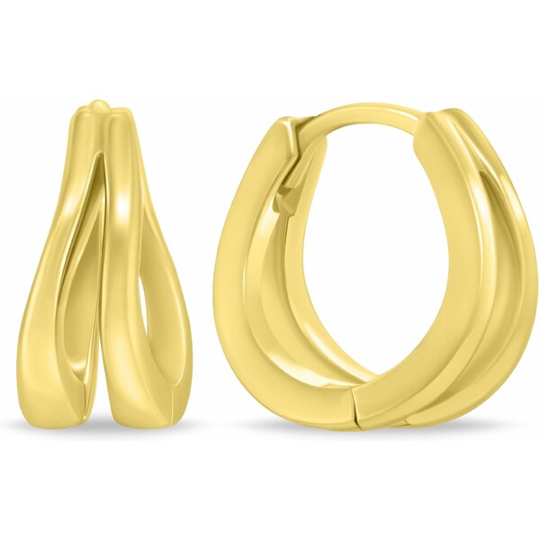 Brilio Silver Pôvabné pozlátené kruhové náušnice EA1095Y 66589619