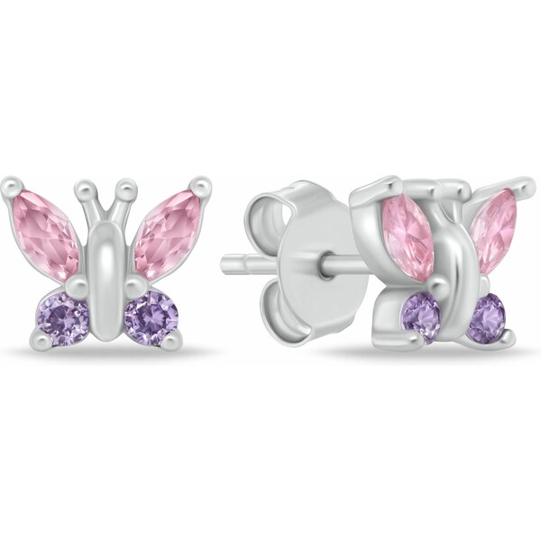 Brilio Silver Krásne strieborné náušnice Motýlik so zirkónmi EA1114WP 66586546