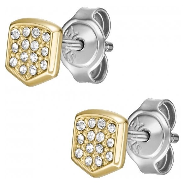 Fossil Slušivé pozlátené náušnice s kryštálmi Heritage JF04532710 66587676