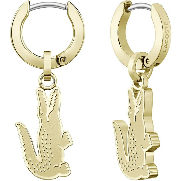 Lacoste Pozlátené kruhové náušnice 2v1 Arthor 2040231 66580710