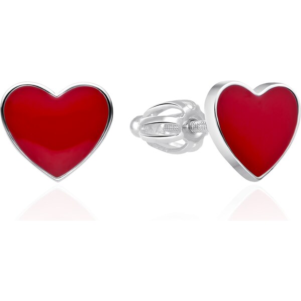 Agato Strieborné náušnice kôstky Srdiečka AGT-E125S 66587421