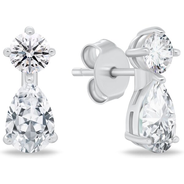 Brilio Silver Strieborné náušnice s čírymi zirkónmi EA1133W 66585593