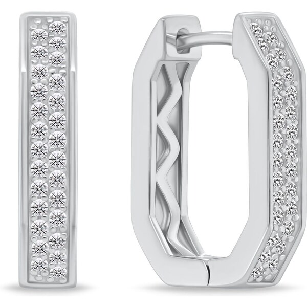 Brilio Silver Strieborné náušnice s trblietavými zirkónmi EA1138W 66585716