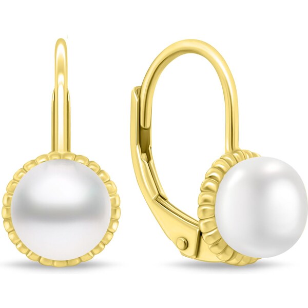 Brilio Silver Pozlátené náušnice s riečnymi perlami EA1140Y 66583364