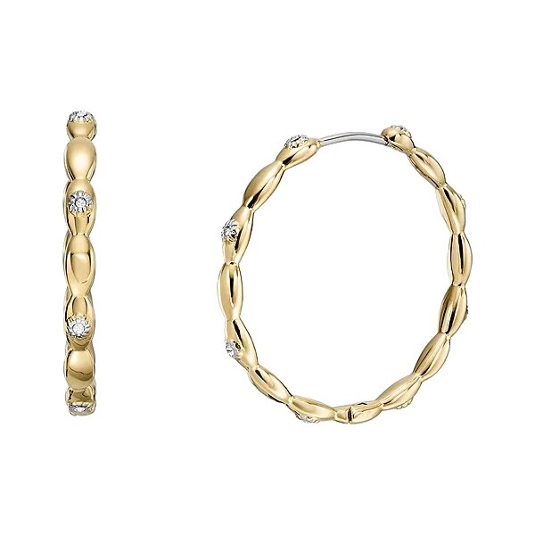 Fossil Módne pozlátené kruhové náušnice Sutton JF04816710 66578782