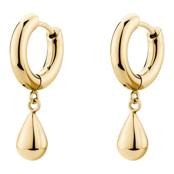 Brosway Pozlátené kruhové náušnice s príveskami Tear Drop Perfect 66578370