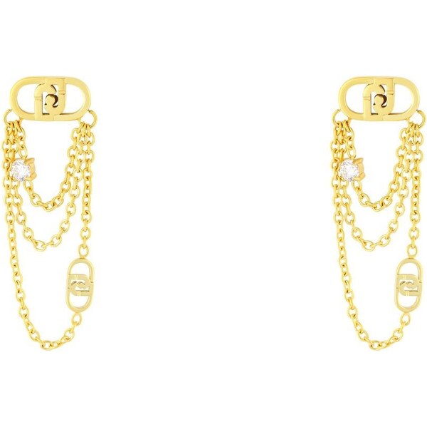 Liu Jo Luxusné pozlátené náušnice s kryštálmi LJ2909 66587042