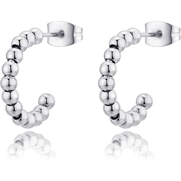 SAgapõ Kruhové náušnice z ocele Chunky SHK37 66585544