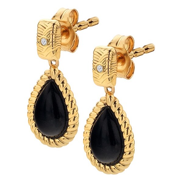 Hot Diamonds Elegantné pozlátené náušnice s diamantmi Jac Jossa Soul 66588201