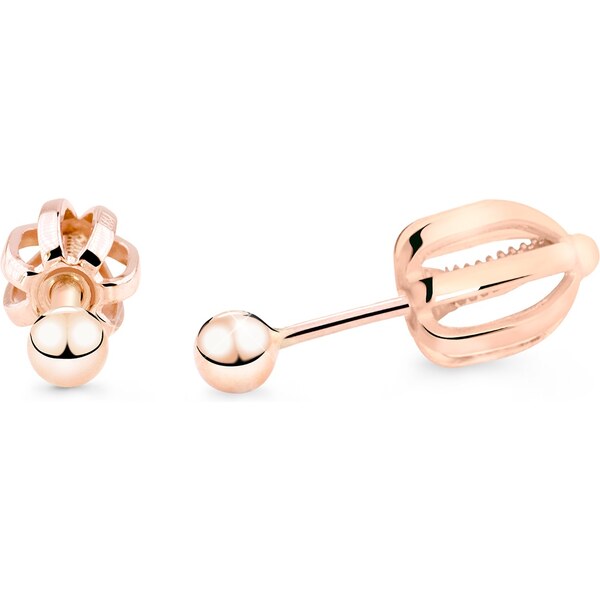 Cutie Jewellery Minimalistické náušnice kôstky z ružového zlata Z5013 66589393