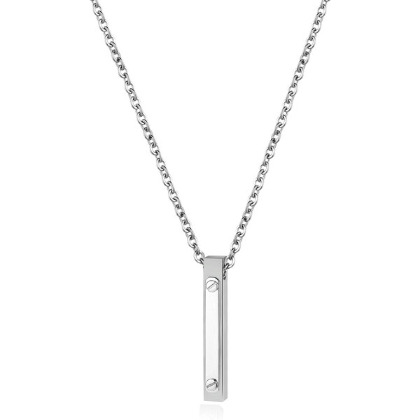 SAgapõ Minimalistický oceľový náhrdelník pre mužov Prúd SPD04 66593337