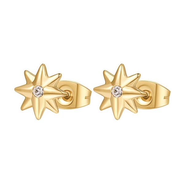 Brosway Pozlátené náušnice Hviezdičky s kryštálmi Chakra BHKE046 66585020