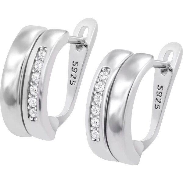 Lotus Silver Trblietavé strieborné náušnice s čírymi zirkónmi LP3328-4 66593284