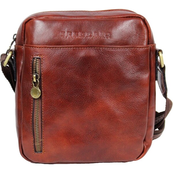 Gregorio Pánska kožená taška cez rameno Sagvan hnedá 47271718