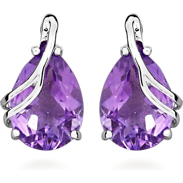 Silver Cat Úchvatné strieborné náušnice s ametystom Colored Stones 66595231