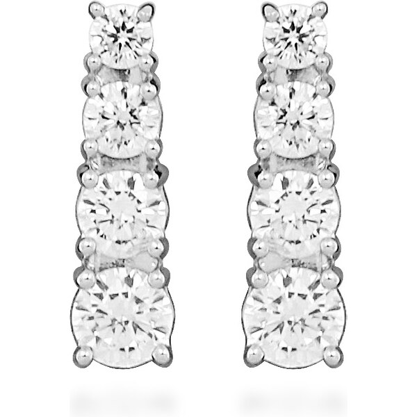 Silver Cat Elegantné visiace náušnice s kubickými zirkónmi SC577 66583015