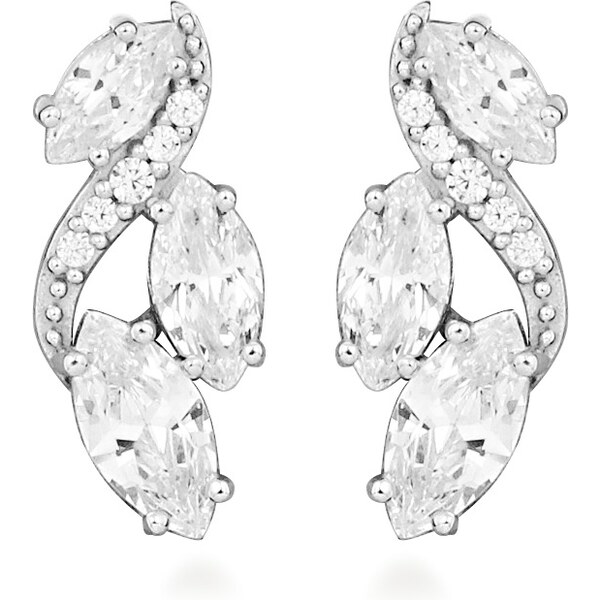 Silver Cat Žiarivé strieborné náušnice s kubickými zirkónmi Classics 66581480