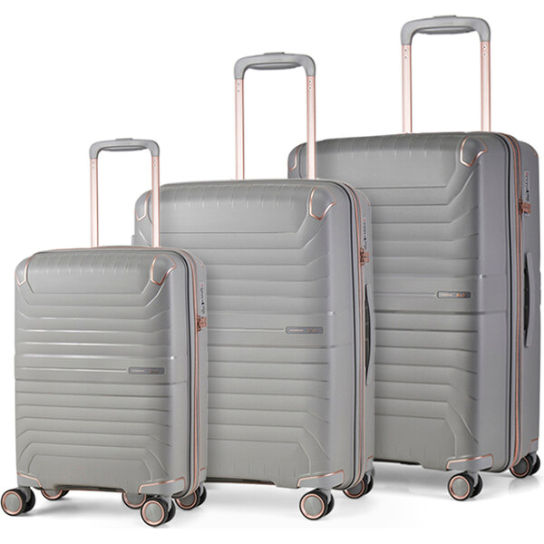 ROCK Sada cestovných kufrov Astrid TR-0291/3 PP - šedá 67280362