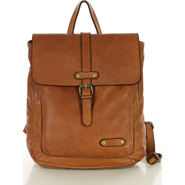 Genuine Leather MARCO MAZZINI Hnedý vintage batoh (v135b) 22262853