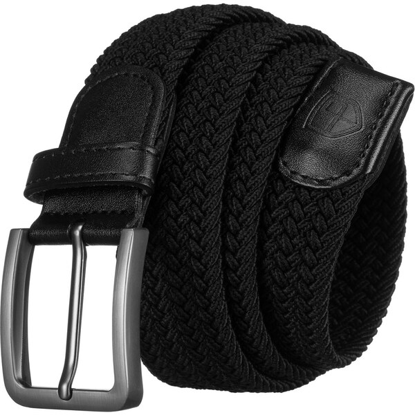 Klasický čierny pánsky opasok z popruhu s kovovou prackou – Peterson 64507183