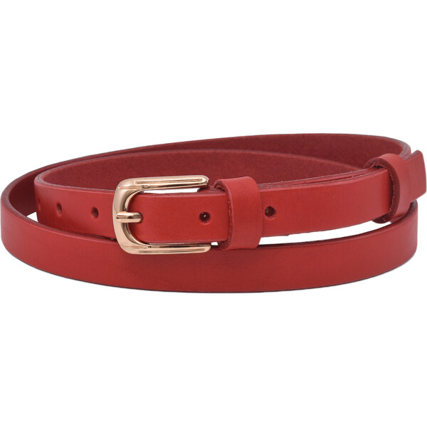 Mercucio Kožený dámsky opasok 722-20-24 červený pracka Berta Gold 64507548