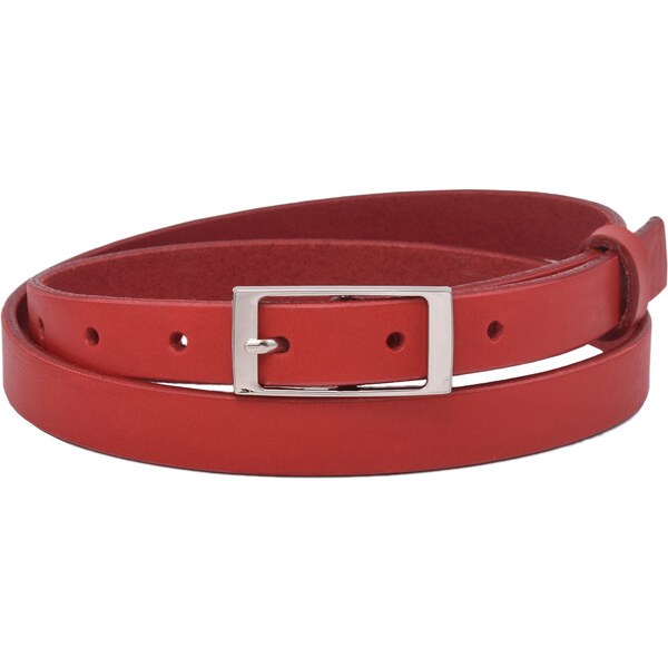 Mercucio Kožený dámsky opasok 722-20-26 červený pracka Zora 64507550
