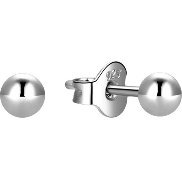 MOISS Minimalistické strieborné náušnice kôstky E000142 0,6 cm 66580722