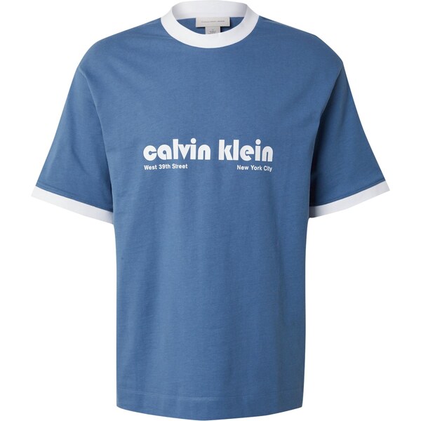 Calvin Klein Jeans Tričko modrosivá / biela 64513446