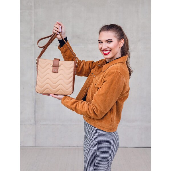 Vuch Dámska crossbody kabelka Brega Beige 66589961