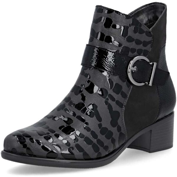 RIEKER Dámska členková obuv REMONTE R5188-02 čierna W5 64514024