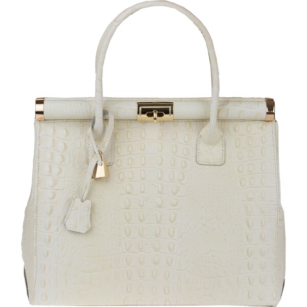 Béžová kožená talianska kabelka Laureta Beige Cocco NovaKabelka.sk 62554929