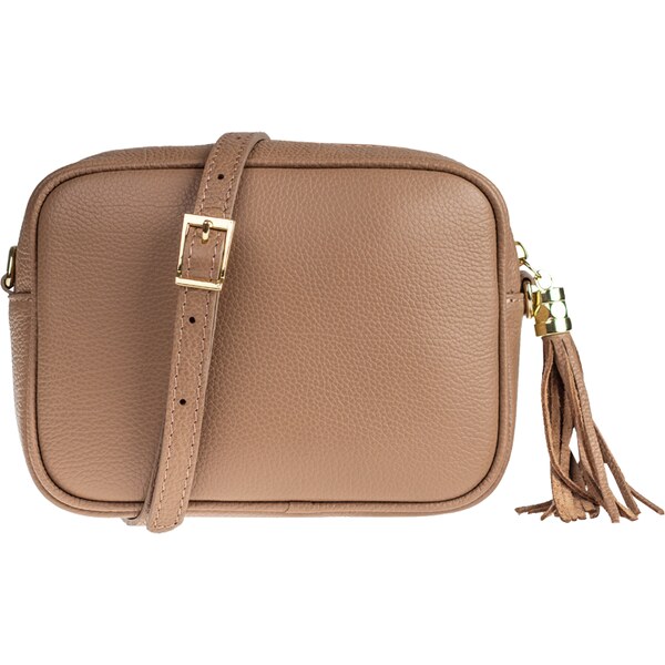 Hnedá kožená talianska crossbody kabelka Bala Sabbia NovaKabelka.sk 64516887