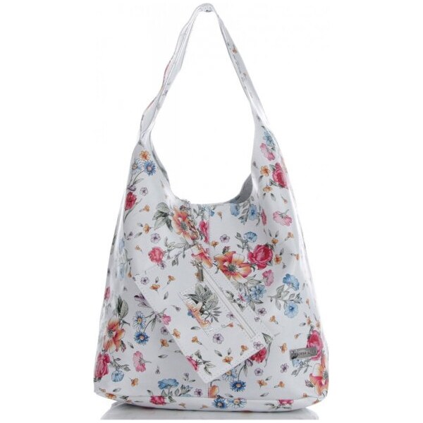 Kožené kabelka shopper bag Vittoria Gotti biela VF9802 64514985