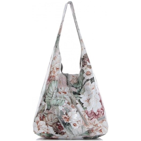 Kožené kabelka shopper bag Vittoria Gotti svetlo šedá VF9802 64514984