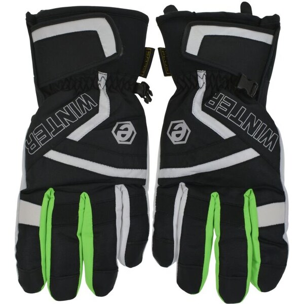 Pánske zeleno-čierne lyžiarske rukavice ECHT SOLDEN L-XL 64514991