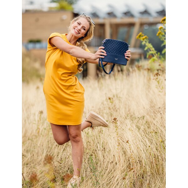 Vuch Dámska crossbody kabelka Cara Dotty Blue 66592179