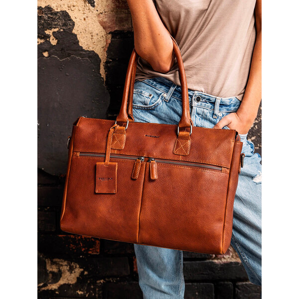 Dámska kožená kabelka Burkely Valerie - koňak 28028481