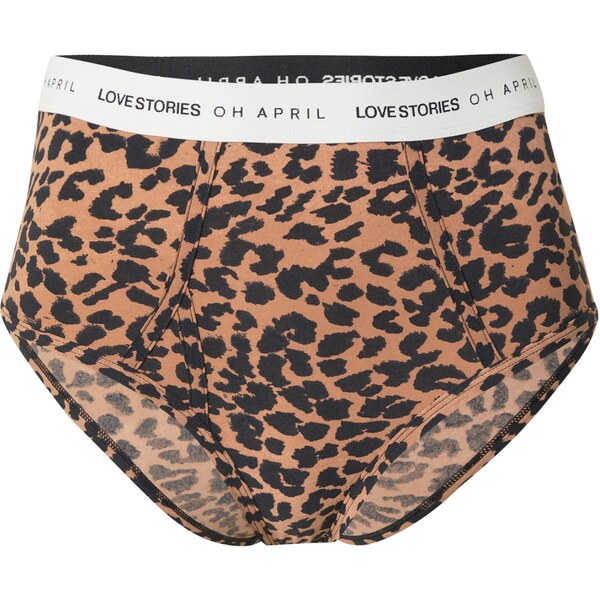 OH APRIL Nohavičky OH APRIL x LOVE Stories - Moonflower hnedá / čierna 65881596