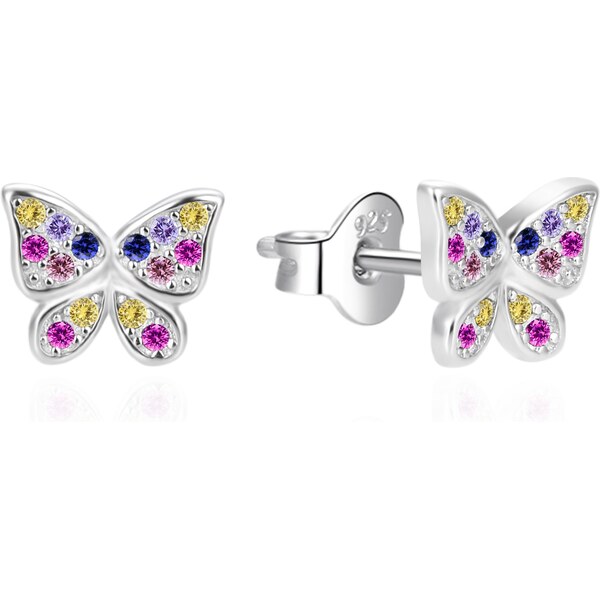 Agato Hravé strieborné náušnice Motýliky AGT-E210PC 66585331