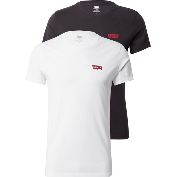 LEVIS Tričko Graphic Crewneck Tee - 2 Pack červená / čierna / biela 22447775