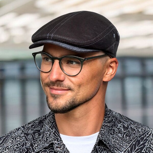 Krumlovanka Luxusná ľanová čierna pánska letná bekovka 100% ľan modrý 64523456