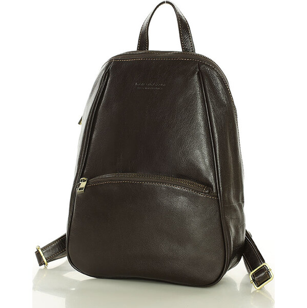 MARCO MAZZINI Tmavohnedý elegantný dámsky kožený batoh (vs78c) 64523800