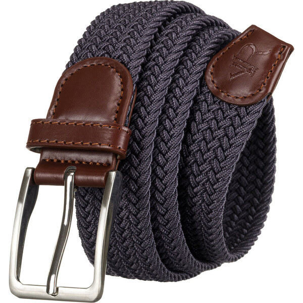 Unisex sivý pletený opasok s klasickou prackou – Rovicky 64507190