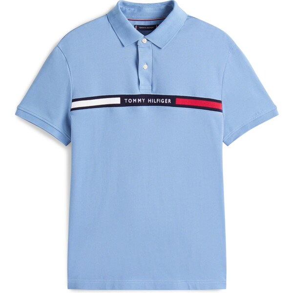 TOMMY HILFIGER Tričko modrosivá / jasne červená / čierna / biela 64528969