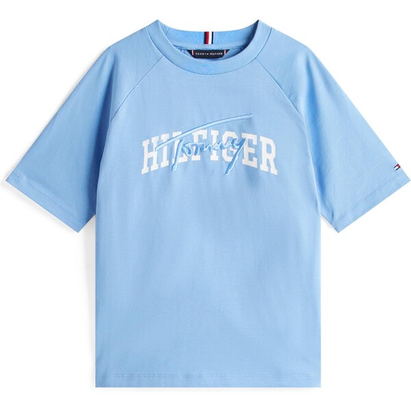 TOMMY HILFIGER Tričko nebesky modrá / biela 64529015