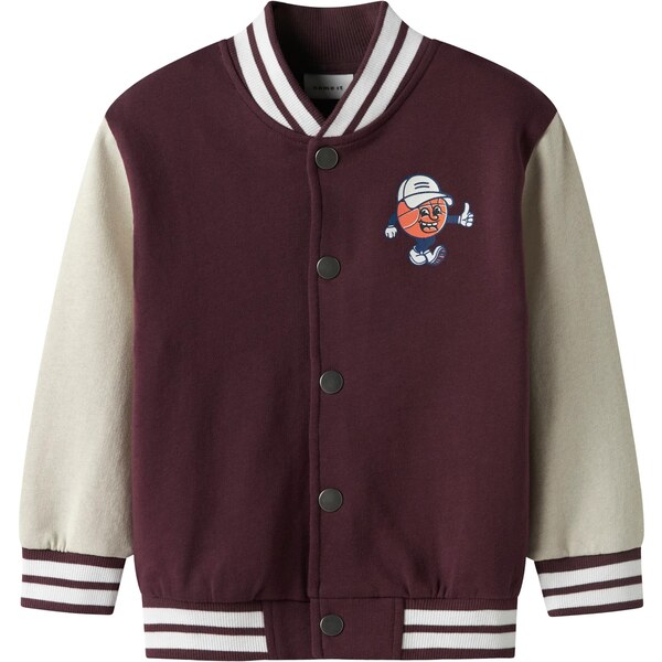 NAME IT Tepláková bunda NMMKANE krémová / baklažánová / oranžová / 64529152