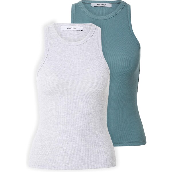 ABOUT YOU Top Anian sivá melírovaná / petrolejová 66008475