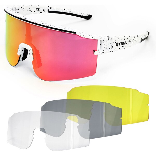 YEAZ Športové slnečné okuliare Sunthrill čierna / biela 64563778